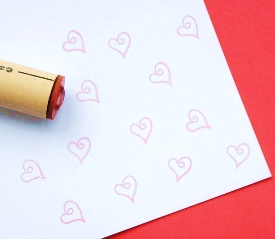 Loop Heart Rubber Stamp