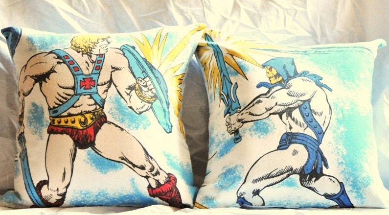 He-Man vs Skeletor Pillow Set (reserved for stephanie)