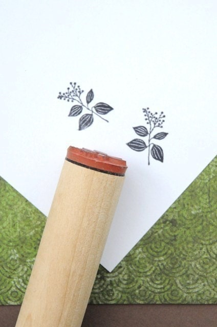 Shade Plant Left Rubber Stamp