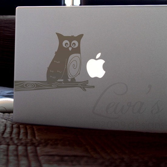 Hoot Owl Laptop Notebook Macbook Computer Decal