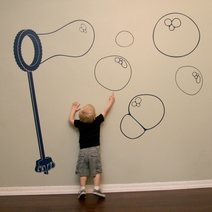 Bubble Wand Wall Decal Extra Large