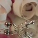 Maternity Belly Button Ring, Sterling Silver Pacifier Charm