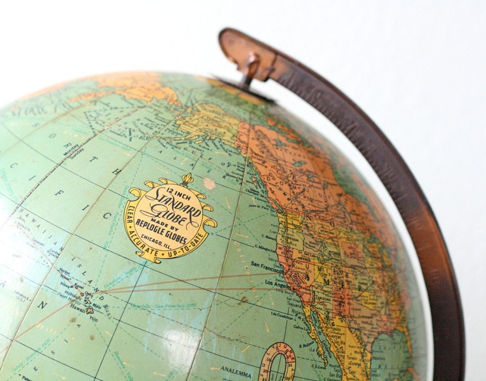 Vintage Pre 1948 Replogle Globe