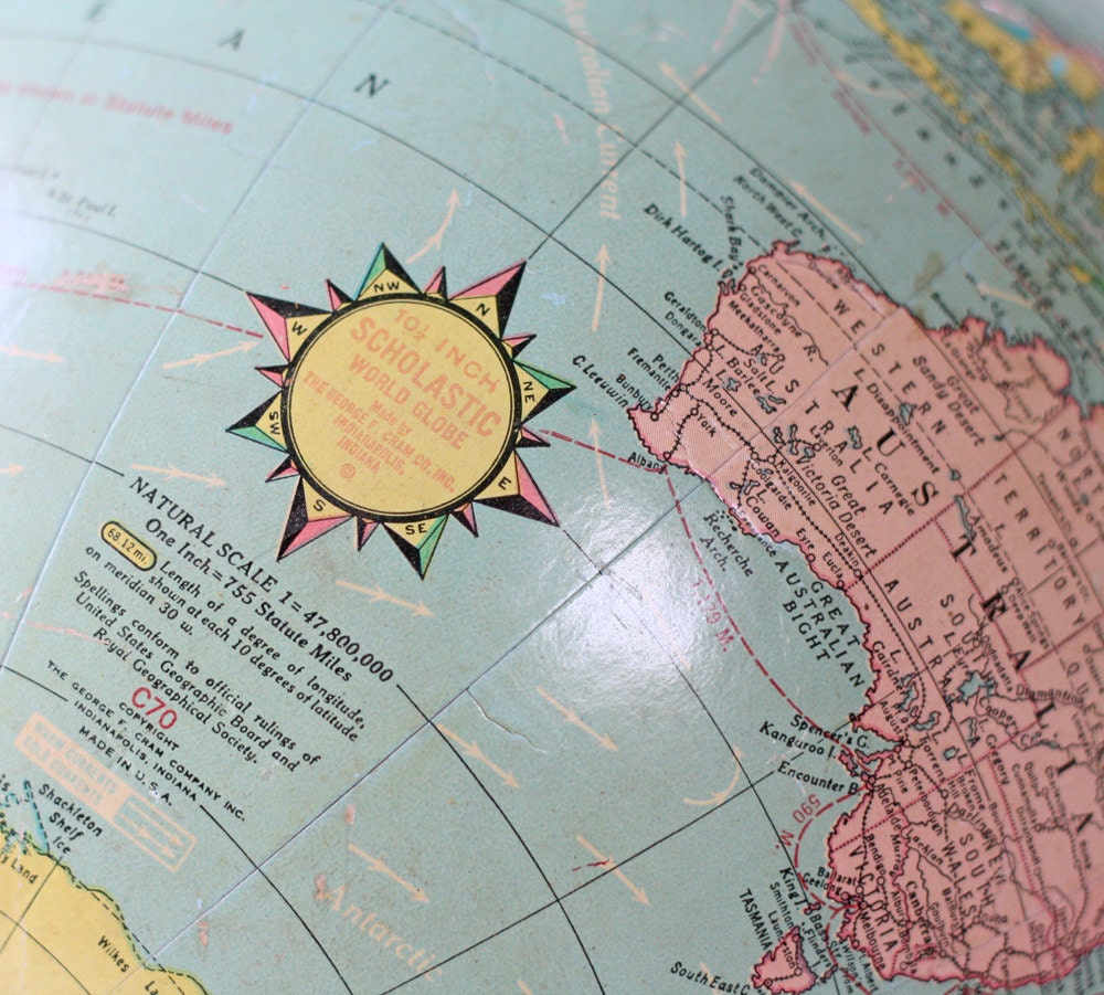 Retro Globe by Scholastic World Globes RESERVED