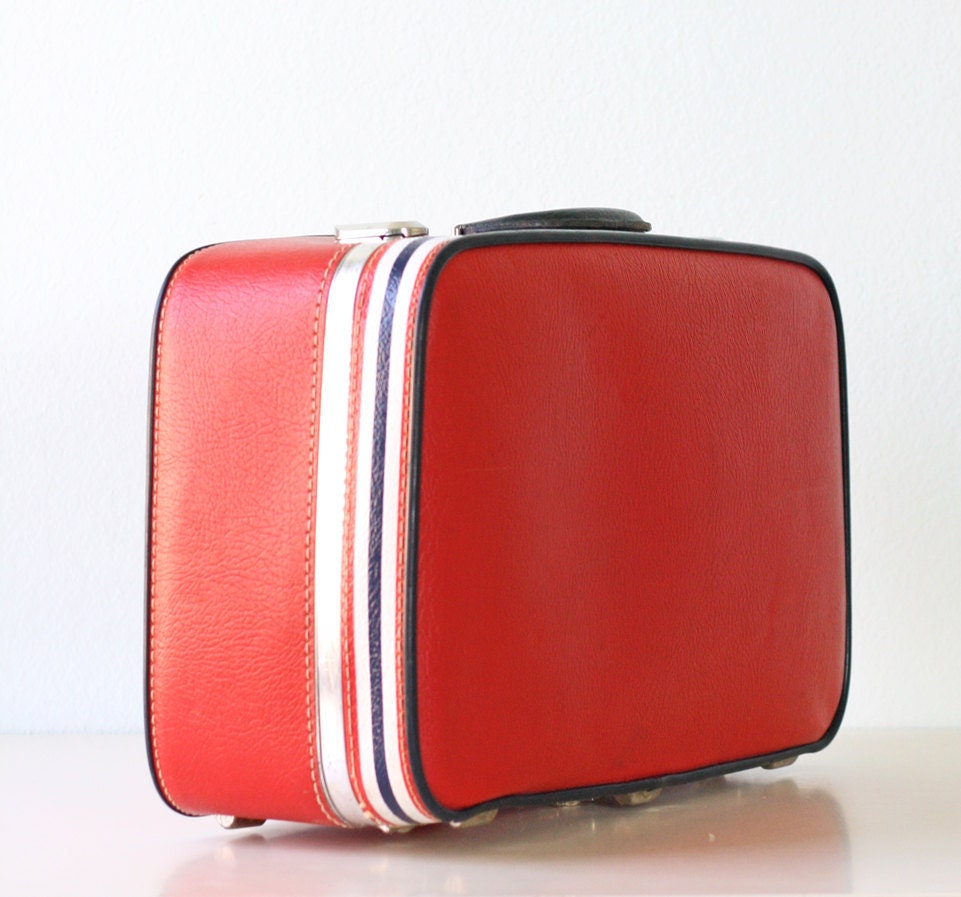 Vintage Red Suitcase by Ventura