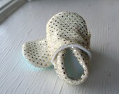 Baby booties girls Slippers Crib Shoes Infant newborn Soft Soled Shoes  Sparkly Gold Sequins non slip SWAG shower gift shimmer