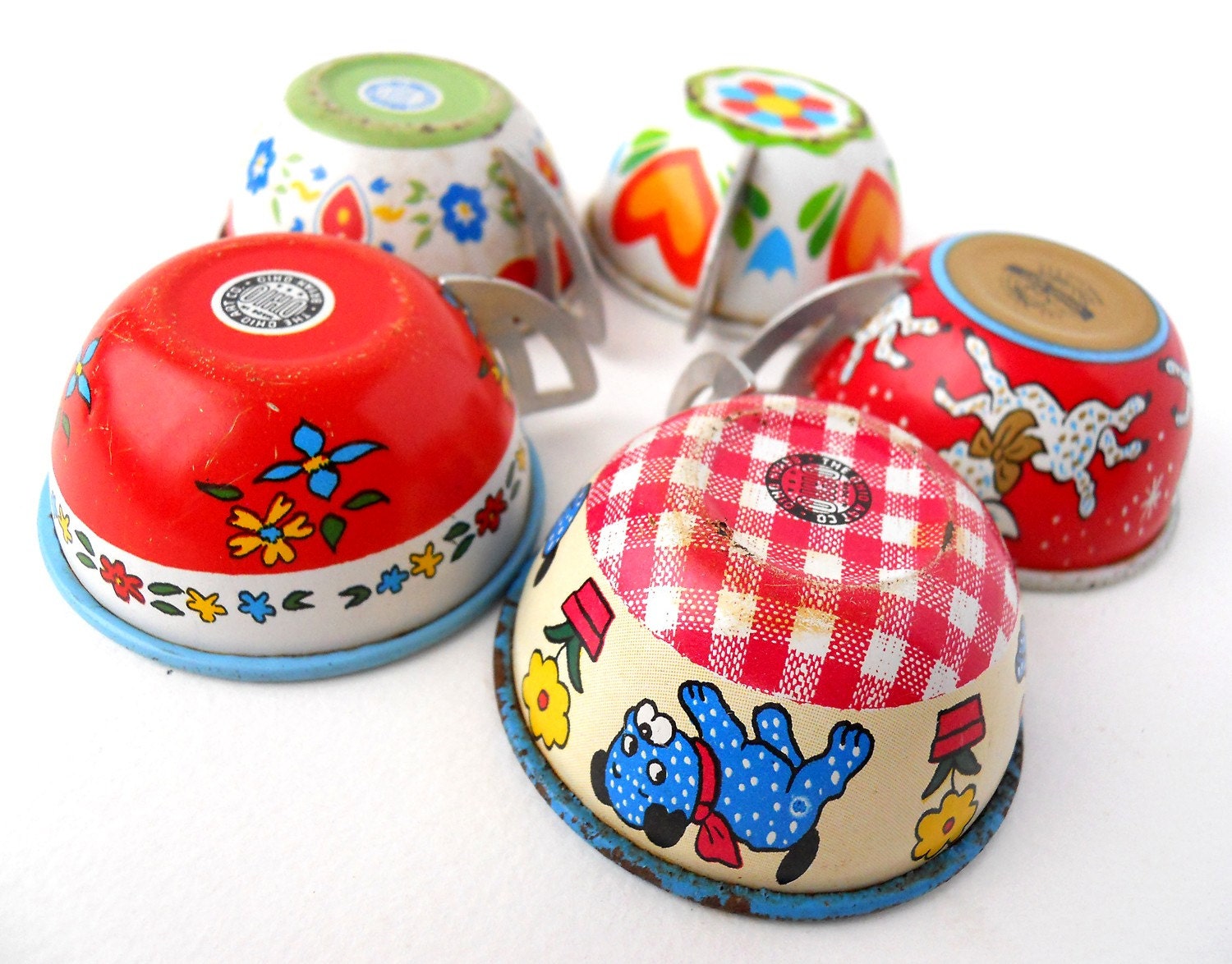 An Instant COLLECTION of TIN TEACUPS - Set of 5