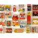 RESERVED for Julie - Groceries ART BLOCKS - Set of 21 Ephemera Art Blocks - 1950's Magazine Advertisements