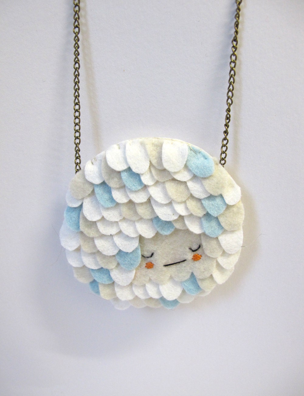 Scalloped Necklace in Napping Cloud