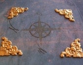 6 PC Brass Decorative Nouveau Corner Finding -  B0040