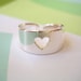 Sterling Silver Toe Ring - Pierced Out Heart Design