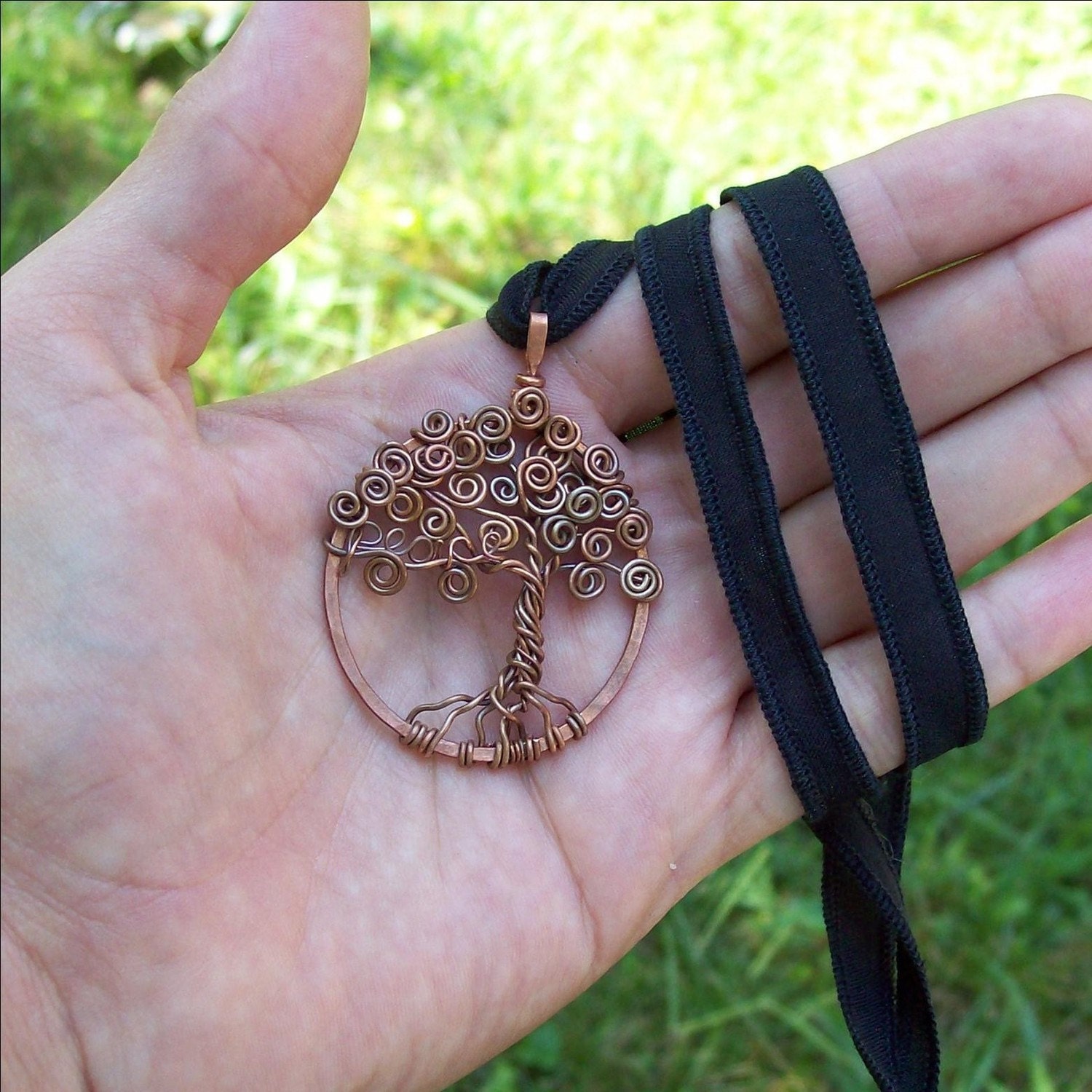 Tree of Life Pendant , Copper Tree with your personalized word, custom and unique