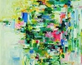 April Giclee Print 16x16 from original abstract oil painting