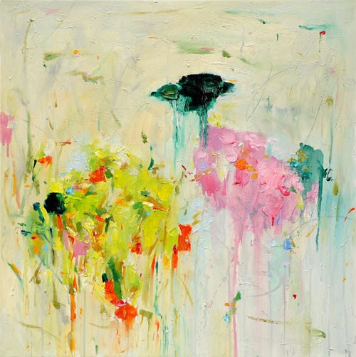 art Giclee Print 12x12from original oil mix media painting  -Glow
