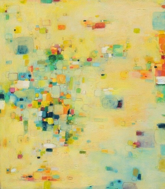 Art Giclee PRINT -Beach Fun -from mix media abstract painting