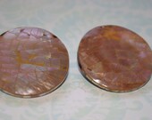 Gold Mother of Pearl Mosaic Earrings