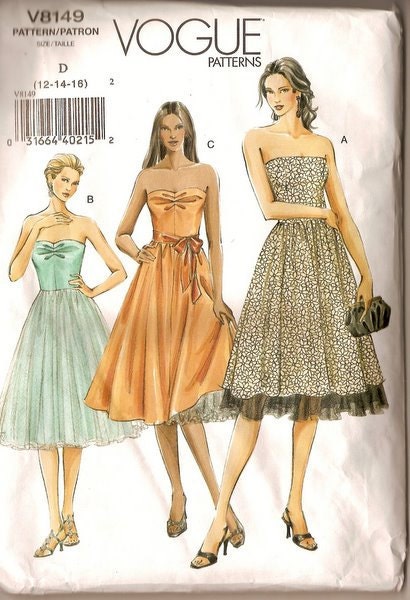 sewing pattern vogue 8149 missesu002639 strapless by goofingoffsewing cocktail dress sewing patterns 410x600 il 570xN.240703814 Cocktail Dress Sewing Patterns