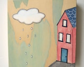 Coming Home // Original Mixed Media Artwork on Wood Panel