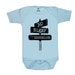 No sleep til brooklyn Blue baby shirt creeper one piece bodysuit silkscreen screenprint Choose Size