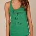 VEGANS do it better Girls Ladies Heathered Tank Top Shirt silkscreen screenprint Alternative Apparel
