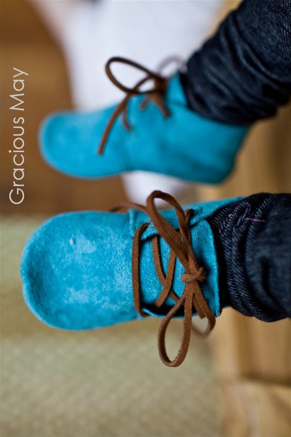 Spunky Blue Suede Shoes- Gracious May