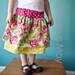 Gracious May Girls Garden Party Skirt - Tumble Rose Aqua Teal Blue Fuchsia Dots Photography Birthday Party