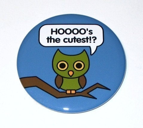 Owl Large - Large Magnet (2.25 inch)
