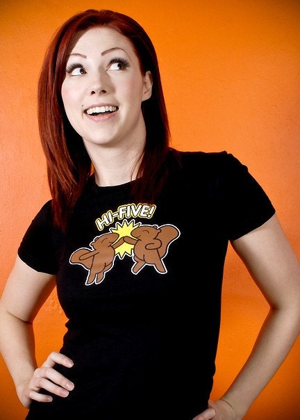 Squirrel Hi Five tee - Women and Men styles available