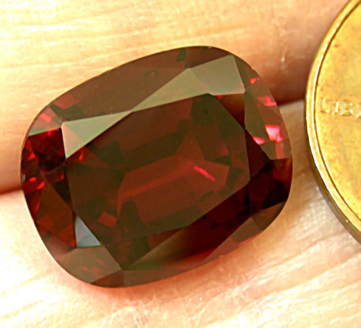 RHODOLITE GARNET Faceted Loose GEMSTONE Antique Cut 8.21cts fg66