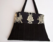 Handbag , Over the Shoulder Bag ,  Black Purse , Black Handbag , Cross Shoulder Bag , Black Shoulder Bag , Cute Shoulder Bag , Zipper Bag
