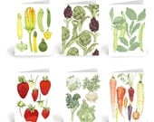 Farm Fresh Spring Vegetables -  6 assorted greeting cards