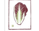Radicchio block print reproduction