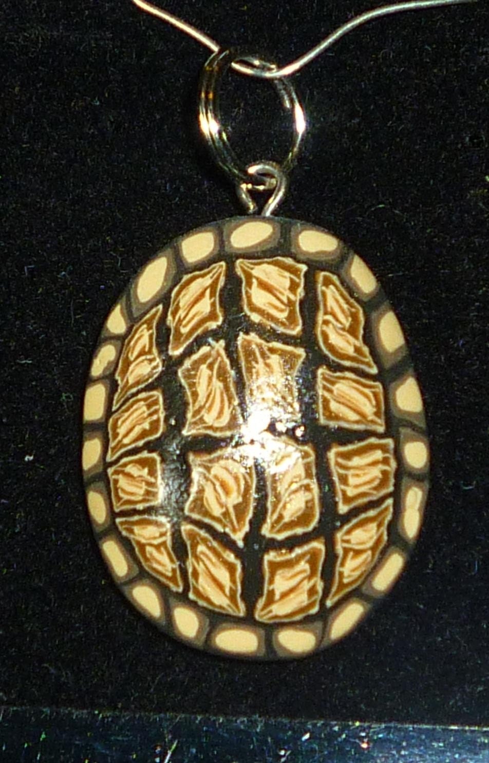 Turtle and Tortoise Lovers Cute Polymer clay Shell Pendant