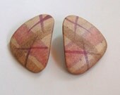 Vintage 1980s Ceramic Retro Earrings
