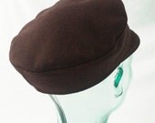 Tweed Wool Cap : Charcoal and Rust Mens, Womens Hats - XL