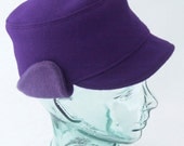 Purple Wool Ear Flap Hat : Womens Hats - Lola - L