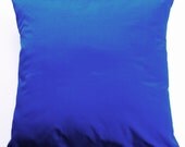 Cobalt Blue Throw Pillow -- Silk Cushion Cover -- 18 x18