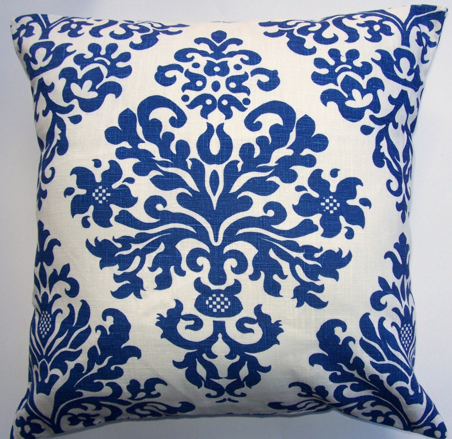 Blue Damask Fabric