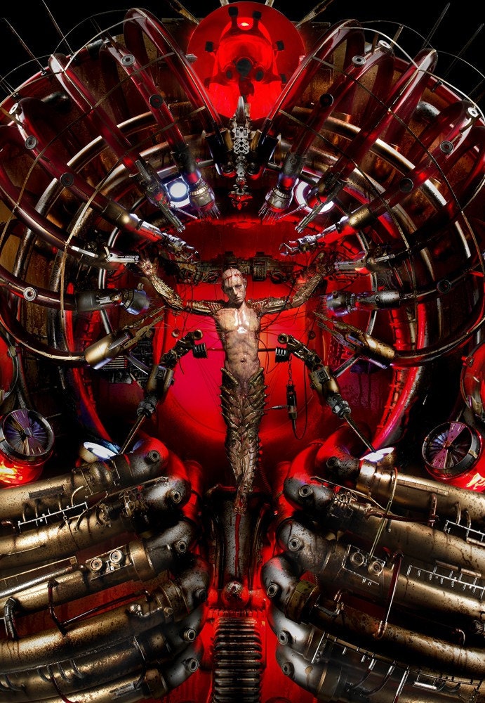 TECHNOLOGICAL CRUCIFIXION Canvas Print