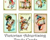 Vintage Victorian Advertising Card Ephemera Digital Collage Sheet  use with your scrapbooking,mixed media, card and tag making supplies