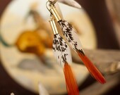 Lady Amhurst Pheasant Feather Earrings