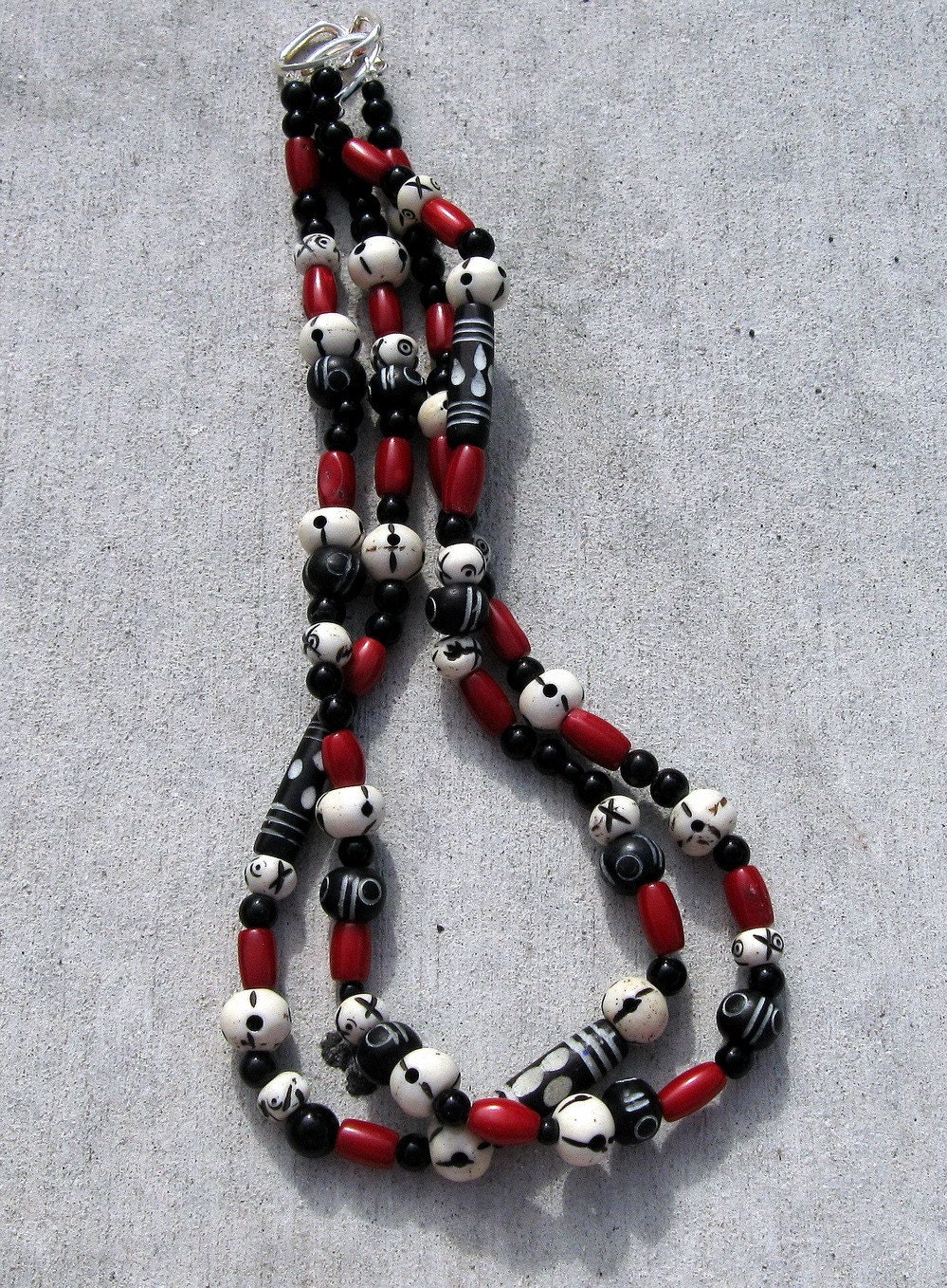 Tribal Rhythms Double Strand Beaded Necklace
