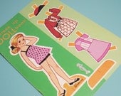 Vintage Dress Up Doll Book - Uncut Paper Doll Book - Cute Girl Sherry - LAST ONE