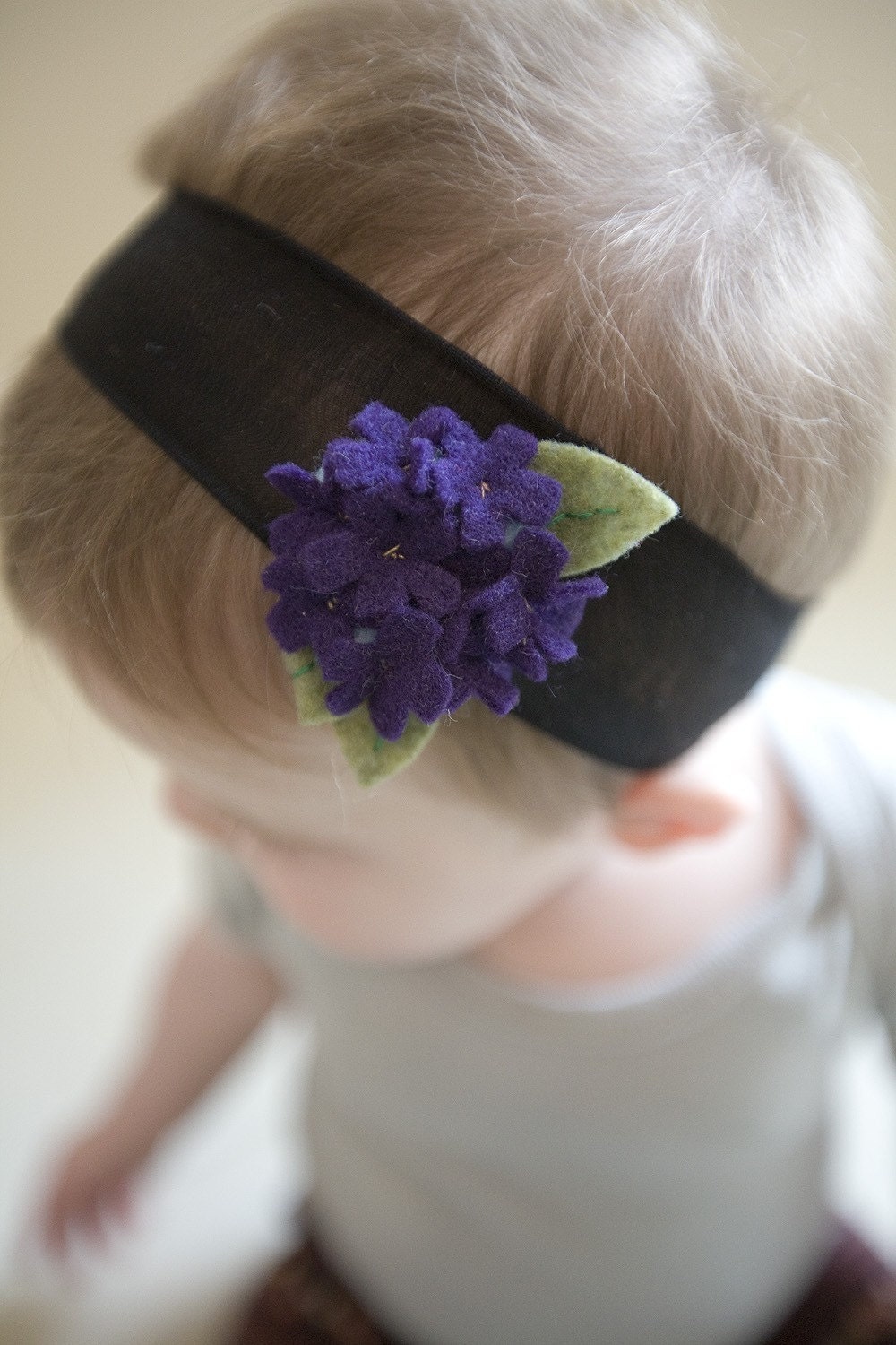 felt hydrangea flower headband