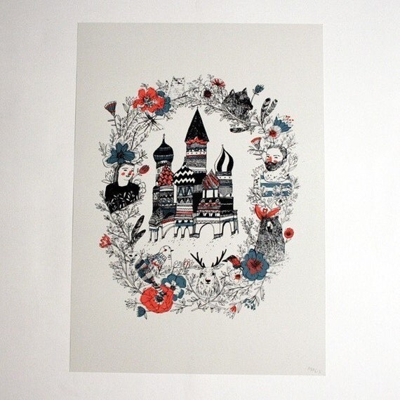 In Russia (screen print)