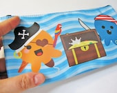Pirate Octopus  Zipper Pencil Case