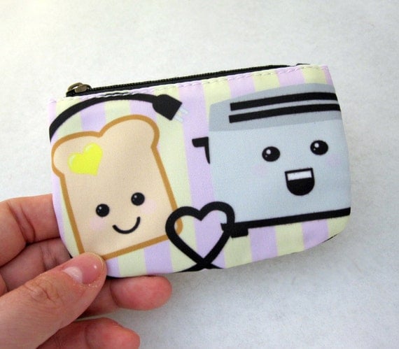 Happy Bread Angry Toast Coin Purse