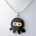 Deluxe Metal Reversible Ninja Octopus Necklace