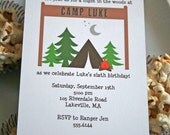 Camping Birthday Party Invitation - PRINTABLE only Il_170x135