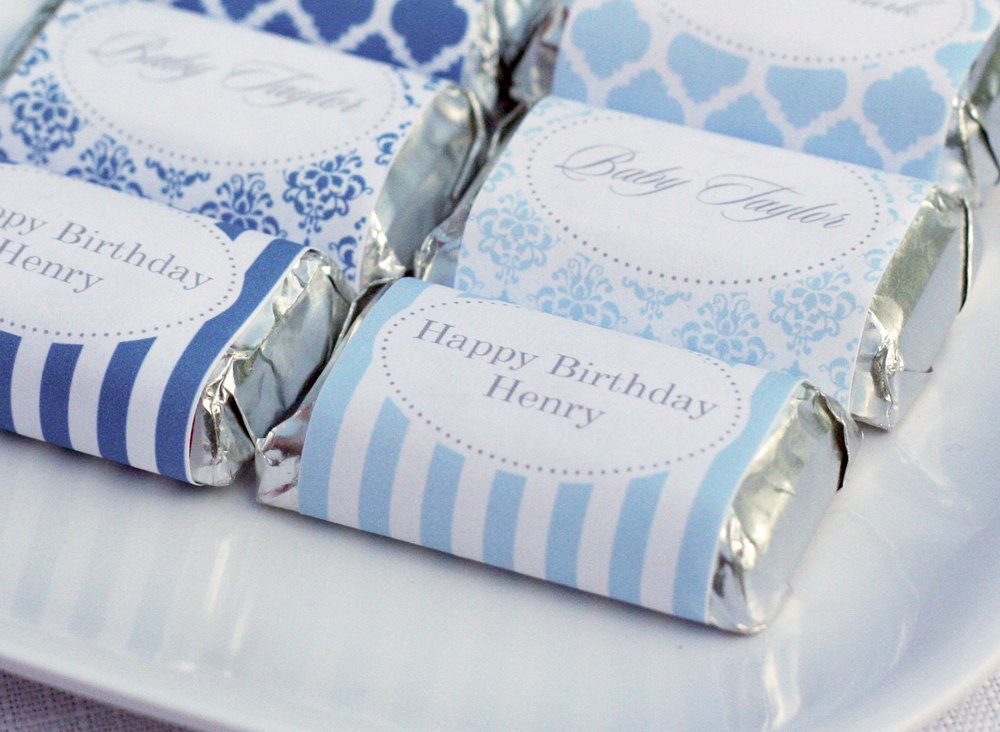 Miniature Hershey Chocolate Wrappers Labels - PRINTABLE only Il_570xn